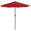 imageSONGMICS Patio Umbrella 9 ft Outdoor Table Umbrella Deck Umbrella with 8 Ribs UPF 50 30 DualTilt System Base Not Included for Patio Garden Pool White UGPU09BEV1Red