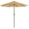 imageSONGMICS Patio Umbrella 9 ft Outdoor Table Umbrella Deck Umbrella with 8 Ribs UPF 50 30 DualTilt System Base Not Included for Patio Garden Pool White UGPU09BEV1Taupe