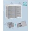 imageSONGMICS Kids Dresser with 6 Drawers Boys Girls Dresser with WaterResistant Tabletop Storage Organizer Cabinet for Bedroom Hallway Beige UGKR101K01Grey