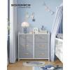 imageSONGMICS Kids Dresser with 6 Drawers Boys Girls Dresser with WaterResistant Tabletop Storage Organizer Cabinet for Bedroom Hallway Beige UGKR101K01Grey