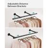 imageSONGMICS 2 Pack Clothes Rack WallMounted Industrial Pipe Clothing Rack SpaceSaving Garment Rack 118 x 33 x 28 Inches 132 lb Capacity for Each Hanging Rod Steel Black UHSR140B022