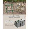 imageSONGMICS Christmas Ornament Storage Boxes Set of 2 Dual Zippers Stackable Christmas Storage Containers with Lid 16 Trays 600D Oxford 3Inch 256 Slots Cherry Red URFB043R01Dove Gray