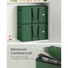 imageSONGMICS Christmas Ornament Storage Boxes Set of 2 Dual Zippers Stackable Christmas Storage Containers with Lid 16 Trays 600D Oxford 3Inch 256 Slots Cherry Red URFB043R01Forest Green