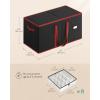 imageSONGMICS Christmas Ornament Storage Boxes Set of 2 Dual Zippers Stackable Christmas Storage Containers with Lid 16 Trays 600D Oxford 3Inch 256 Slots Cherry Red URFB043R01Ink Black