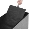 imageSONGMICS MAZIE Collection  43 Inches Ottoman Storage Bench 35 Gal Folding Chest with Breathable LinenLook Fabric Load up to 660 lb for Entryway Living Room Bedroom Light Gray ULSF077G05Light Gray