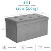 imageSONGMICS MAZIE Collection  43 Inches Ottoman Storage Bench 35 Gal Folding Chest with Breathable LinenLook Fabric Load up to 660 lb for Entryway Living Room Bedroom Light Gray ULSF077G05Light Gray