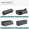 imageSONGMICS MAZIE Collection  43 Inches Ottoman Storage Bench 35 Gal Folding Chest with Breathable LinenLook Fabric Load up to 660 lb for Entryway Living Room Bedroom Light Gray ULSF077G05Dark Gray