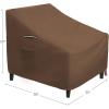 imageSONGMICS Patio Chair Covers Set of 2 Lounge Deep Seat Cover 600D HeavyDuty Outdoor Furniture Cover Waterproof and AntiFade Brown UGCC008R01