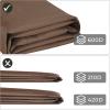 imageSONGMICS Patio Chair Covers Set of 2 Lounge Deep Seat Cover 600D HeavyDuty Outdoor Furniture Cover Waterproof and AntiFade Brown UGCC008R01