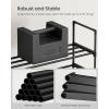 imageSONGMICS Shoe Rack 8Tier Shoe Organizer Metal Storage Shelf Upright or Upside Down for 3240 Pairs Stackable for Entryway 118 x 362 x 565 Inches Black ULSA308BH01Black