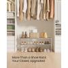 imageSONGMICS Shoe Rack 8Tier Shoe Organizer Metal Storage Shelf Upright or Upside Down for 3240 Pairs Stackable for Entryway 118 x 362 x 565 Inches Black ULSA308BH01Grey