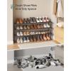 imageSONGMICS Shoe Rack 8Tier Shoe Organizer Metal Storage Shelf Upright or Upside Down for 3240 Pairs Stackable for Entryway 118 x 362 x 565 Inches Black ULSA308BH01Black
