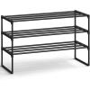 imageSONGMICS Shoe Rack 8Tier Shoe Organizer Metal Storage Shelf Upright or Upside Down for 3240 Pairs Stackable for Entryway 118 x 362 x 565 Inches Black ULSA308BH01Black