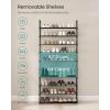imageSONGMICS Shoe Rack 8Tier Shoe Organizer Metal Storage Shelf Upright or Upside Down for 3240 Pairs Stackable for Entryway 118 x 362 x 565 Inches Black ULSA308BH01Black