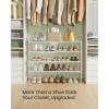 imageSONGMICS Shoe Rack 8Tier Shoe Organizer Metal Storage Shelf Upright or Upside Down for 3240 Pairs Stackable for Entryway 118 x 362 x 565 Inches Black ULSA308BH01Pearl White