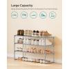 imageSONGMICS Shoe Rack 8Tier Shoe Organizer Metal Storage Shelf Upright or Upside Down for 3240 Pairs Stackable for Entryway 118 x 362 x 565 Inches Black ULSA308BH01Grey