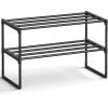 imageSONGMICS Shoe Rack 8Tier Shoe Organizer Metal Storage Shelf Upright or Upside Down for 3240 Pairs Stackable for Entryway 118 x 362 x 565 Inches Black ULSA308BH01Black