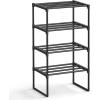 imageSONGMICS Shoe Rack 8Tier Shoe Organizer Metal Storage Shelf Upright or Upside Down for 3240 Pairs Stackable for Entryway 118 x 362 x 565 Inches Black ULSA308BH01Black