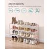 imageSONGMICS Shoe Rack 8Tier Shoe Organizer Metal Storage Shelf Upright or Upside Down for 3240 Pairs Stackable for Entryway 118 x 362 x 565 Inches Black ULSA308BH01Jelly Pink