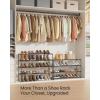 imageSONGMICS Shoe Rack 8Tier Shoe Organizer Metal Storage Shelf Upright or Upside Down for 3240 Pairs Stackable for Entryway 118 x 362 x 565 Inches Black ULSA308BH01Black