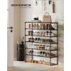 imageSONGMICS Shoe Rack 8Tier Shoe Organizer Metal Storage Shelf Upright or Upside Down for 3240 Pairs Stackable for Entryway 118 x 362 x 565 Inches Black ULSA308BH01Black