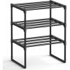 imageSONGMICS Shoe Rack 8Tier Shoe Organizer Metal Storage Shelf Upright or Upside Down for 3240 Pairs Stackable for Entryway 118 x 362 x 565 Inches Black ULSA308BH01Black