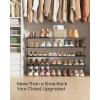 imageSONGMICS Shoe Rack 8Tier Shoe Organizer Metal Storage Shelf Upright or Upside Down for 3240 Pairs Stackable for Entryway 118 x 362 x 565 Inches Black ULSA308BH01Black