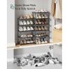 imageSONGMICS Shoe Rack 8Tier Shoe Organizer Metal Storage Shelf Upright or Upside Down for 3240 Pairs Stackable for Entryway 118 x 362 x 565 Inches Black ULSA308BH01Black