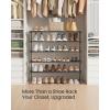 imageSONGMICS Shoe Rack 8Tier Shoe Organizer Metal Storage Shelf Upright or Upside Down for 3240 Pairs Stackable for Entryway 118 x 362 x 565 Inches Black ULSA308BH01Black