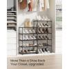 imageSONGMICS Shoe Rack 8Tier Shoe Organizer Metal Storage Shelf Upright or Upside Down for 3240 Pairs Stackable for Entryway 118 x 362 x 565 Inches Black ULSA308BH01Black