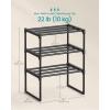 imageSONGMICS Shoe Rack 8Tier Shoe Organizer Metal Storage Shelf Upright or Upside Down for 3240 Pairs Stackable for Entryway 118 x 362 x 565 Inches Black ULSA308BH01Black