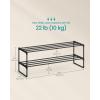 imageSONGMICS Shoe Rack 8Tier Shoe Organizer Metal Storage Shelf Upright or Upside Down for 3240 Pairs Stackable for Entryway 118 x 362 x 565 Inches Black ULSA308BH01Black