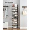 imageSONGMICS Shoe Rack 8Tier Shoe Organizer Metal Storage Shelf Upright or Upside Down for 3240 Pairs Stackable for Entryway 118 x 362 x 565 Inches Black ULSA308BH01Black