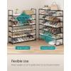 imageSONGMICS Shoe Rack 8Tier Shoe Organizer Metal Storage Shelf Upright or Upside Down for 3240 Pairs Stackable for Entryway 118 x 362 x 565 Inches Black ULSA308BH01Black