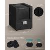 imageSONGMICS Automatic Double Watch Winder Box with Quiet Motor for Automatic Watches with LED Light Adjustable Pillow Lock 4 Winding Settings Includes a USBC Charging Cable Black UJWB031B01