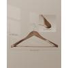 imageSONGMICS Extra Wide Wooden Suit Hangers Set of 10 Clothes Hangers Swivel Hooks NonSlip Bars for Outfits Suits Coats Shirts Dresses Walnut Color UCRW050KZ01Walnut Color