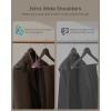 imageSONGMICS Extra Wide Wooden Suit Hangers Set of 10 Clothes Hangers Swivel Hooks NonSlip Bars for Outfits Suits Coats Shirts Dresses Walnut Color UCRW050KZ01Mahogany
