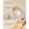 imageSONGMICS Extra Wide Wooden Suit Hangers Set of 10 Clothes Hangers Swivel Hooks NonSlip Bars for Outfits Suits Coats Shirts Dresses Walnut Color UCRW050KZ01Natural Color