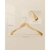 imageSONGMICS Extra Wide Wooden Suit Hangers Set of 10 Clothes Hangers Swivel Hooks NonSlip Bars for Outfits Suits Coats Shirts Dresses Walnut Color UCRW050KZ01Natural Color