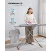 imageSONGMICS Ironing Board Retractable Iron Rest Foldable Iron Board 43 x 13 Inches SpaceSaving Height Adjustable Padded with Cover Hook Midnight Blue ULLB003QP03SDove Gray