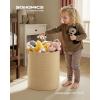 imageSONGMICS Laundry Hamper Cotton Rope Laundry Basket with Handles for Children Toys Clothing Living Room Bedroom 158 Gallons 138 x 138 x 197 Inches White and Grayish Brown URLH061LZ01Yellowish Brown