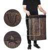 imageSONGMICS Laundry Hamper with Lid Bamboo Laundry Basket with Liner Bag Foldable Storage Hamper with Handles in Bedroom Closet Laundry 72L Rustic Brown ULCB10WNRustic Brown