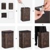 imageSONGMICS Laundry Hamper with Lid Bamboo Laundry Basket with Liner Bag Foldable Storage Hamper with Handles in Bedroom Closet Laundry 72L Rustic Brown ULCB10WNRustic Brown
