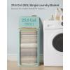 imageSONGMICS Laundry Hamper with Lid Large Laundry Basket 238 Gallons 90L Removable Mesh Liner Bamboo Handles Collapsible 165 x 126 x 278 Inches Mint Green ULCB509C01