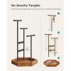 imageSONGMICS Set of 2 Jewelry Holders Organizers 3 Tiers and 1 Tray Jewelry Display Stands with Metal Frame Necklace Earring Bracelet Holder for Rings Ink Black and Caramel Brown UJJS03CB2JInk Black  Caramel Brown