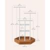imageSONGMICS Set of 2 Jewelry Holders Organizers 3 Tiers and 1 Tray Jewelry Display Stands with Metal Frame Necklace Earring Bracelet Holder for Rings Pale Gold and White UJJS003A012JMatte White  Caramel Brown