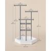 imageSONGMICS Set of 2 Jewelry Holders Organizers 3 Tiers and 1 Tray Jewelry Display Stands with Metal Frame Necklace Earring Bracelet Holder for Rings Pale Gold and White UJJS003A012JDove Gray  Cloud White