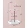 imageSONGMICS Set of 2 Jewelry Holders Organizers 3 Tiers and 1 Tray Jewelry Display Stands with Metal Frame Necklace Earring Bracelet Holder for Rings Pale Gold and White UJJS003A012JJelly Pink  Cloud White