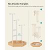imageSONGMICS Set of 2 Jewelry Holders Organizers 3 Tiers and 1 Tray Jewelry Display Stands with Metal Frame Necklace Earring Bracelet Holder for Rings Pale Gold and White UJJS003A012JMatte White  Natural Beige