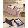 imageSONGMICS Small Folding Storage Ottoman Foot Rest Stool 15 x 15 x 15 Inches Ottoman with Storage Load up to 660 lb for Living Room Bedroom Dorm Camel Brown ULSF095K01Jelly Pink